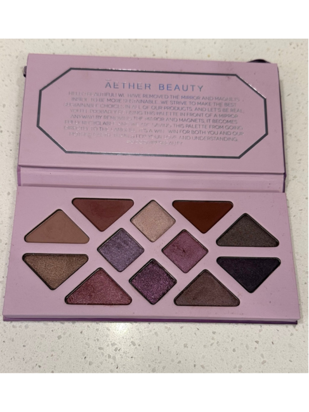 Aether Beauty Eyeshadow Palette ~ Amethyst Crystal Gemstone | SEE PHOTOS